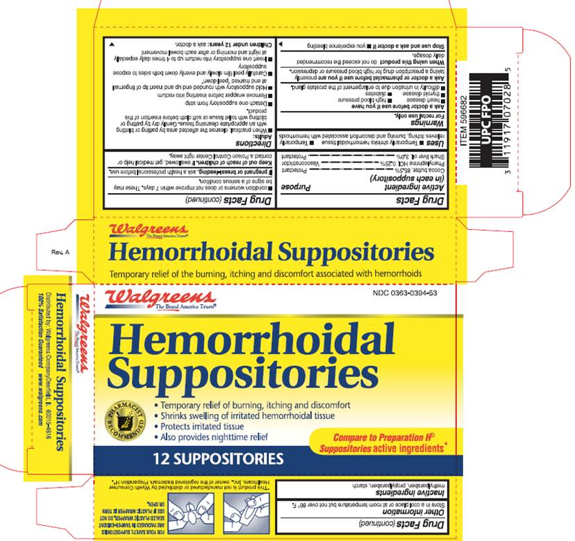 Walgreens Hemorrhoidal Suppositories