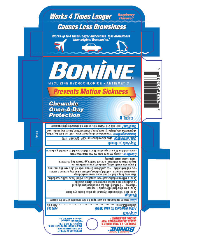  Meclizine HCL 25mg Generic For Bonine Chewable Tablets
