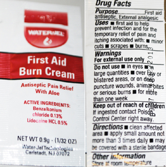 Burn Cream Label