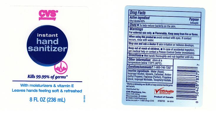 IMAGE OF INSTANT HAND SANITIZER WITH MOISTURIZERS AND VIT E