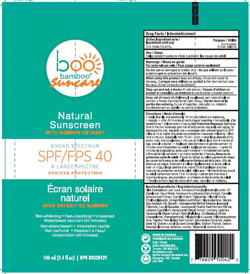 Principal Display Panel - NATURAL SUNSCREEN LOTION SPF 40 Tube