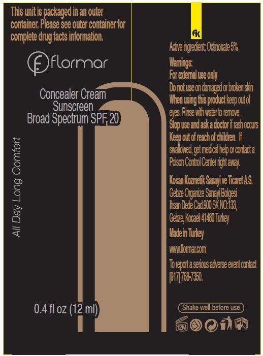 flormar Concealer Cream Sunscreen Broad Spectrum SPF 20 LC03 SOFT HONEY