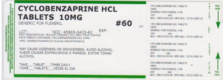 Cyclobenzaprine Hydrochloride Tablets Usp