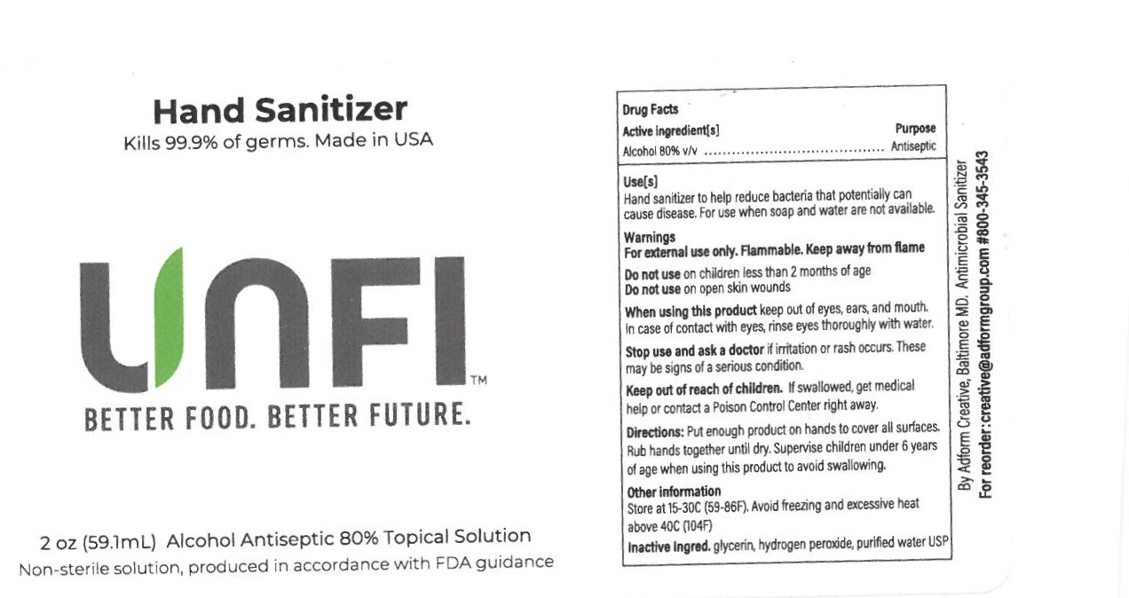 Unfi 2 oz adform sanitizer