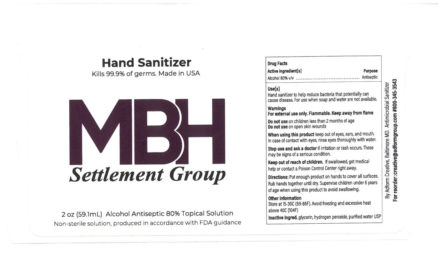 MBH 2 oz sanitizer adform