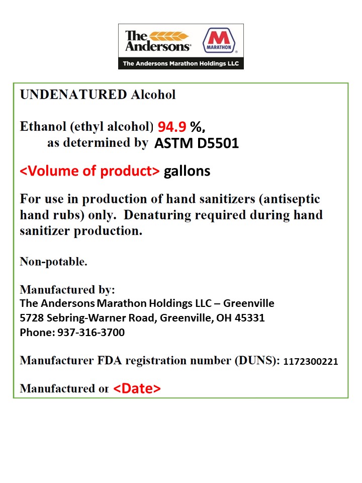 UNDENATURED Alcohol