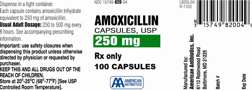 Amoxicillin Capsules Usp 250 Mg And 500 Mg