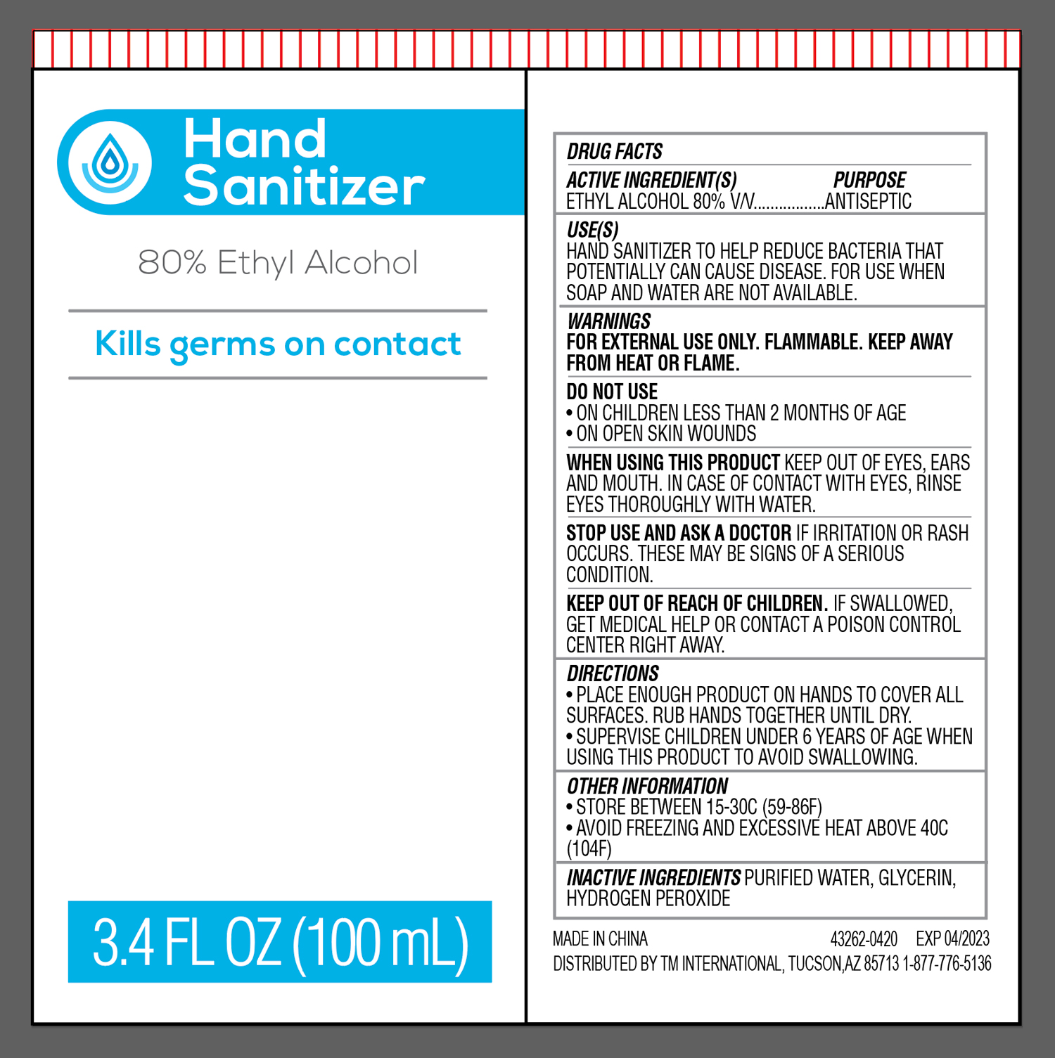 Hand Sanitizer Tube 100ml