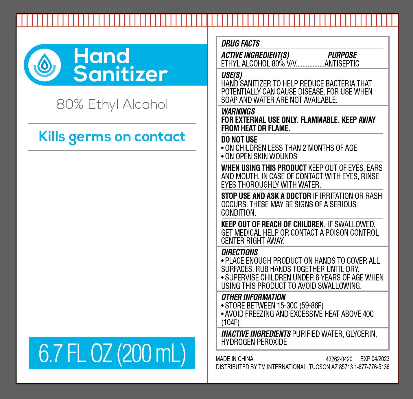 Hand Sanitizer Tube 200ml