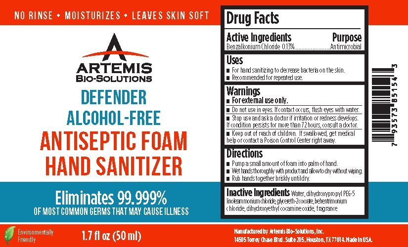 Artemis Alcohol-free Antiseptic Foam Hand Sanitizer | Benzalkonium Chloride Liquid Breastfeeding