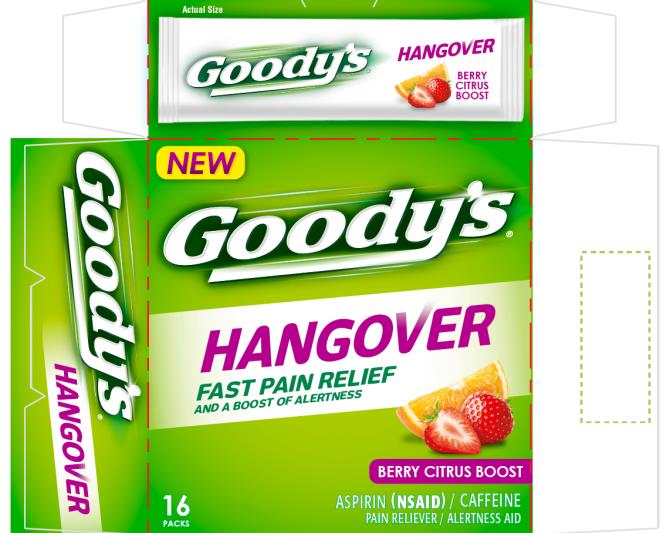 Goody's Hangover Relief Berry Citrus Fast Pain Relief Powders, 4