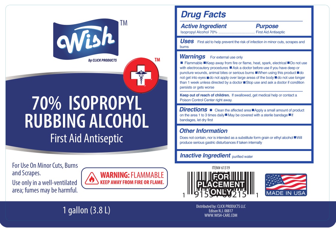 Label Wish 70 Isopropyl Rubbing Alcohol
