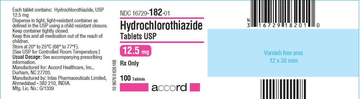 HYDROCHLOROTHIAZIDE TABLETS, USP 12.5 mg, 25 mg and 50 mg Rx only