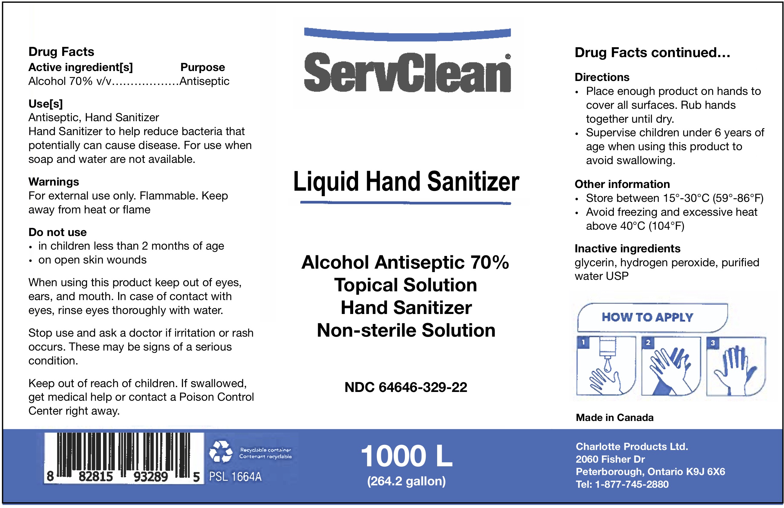 Liquid Hand Sanitizer IBC 64646-329-22