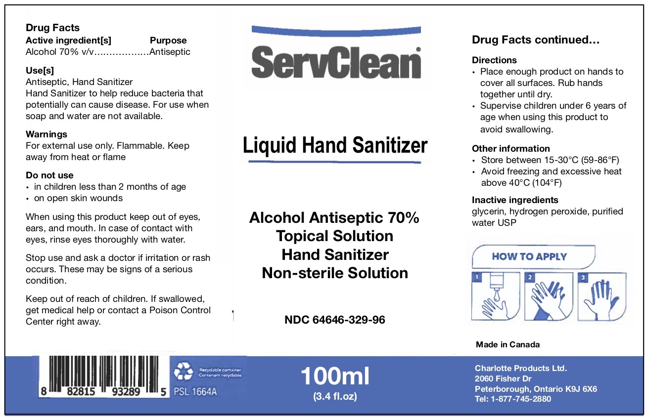 Liquid Hand Sanitizer 100 ML NDC 64646-329-96