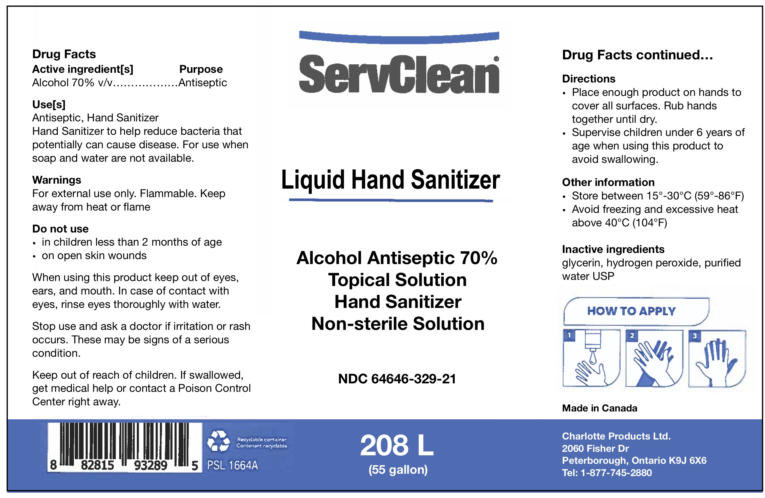 Liquid Hand Sanitizer Drum 64646-329-21