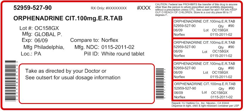 Orphenadrine Citrateextended Release Tablets 100 Mg