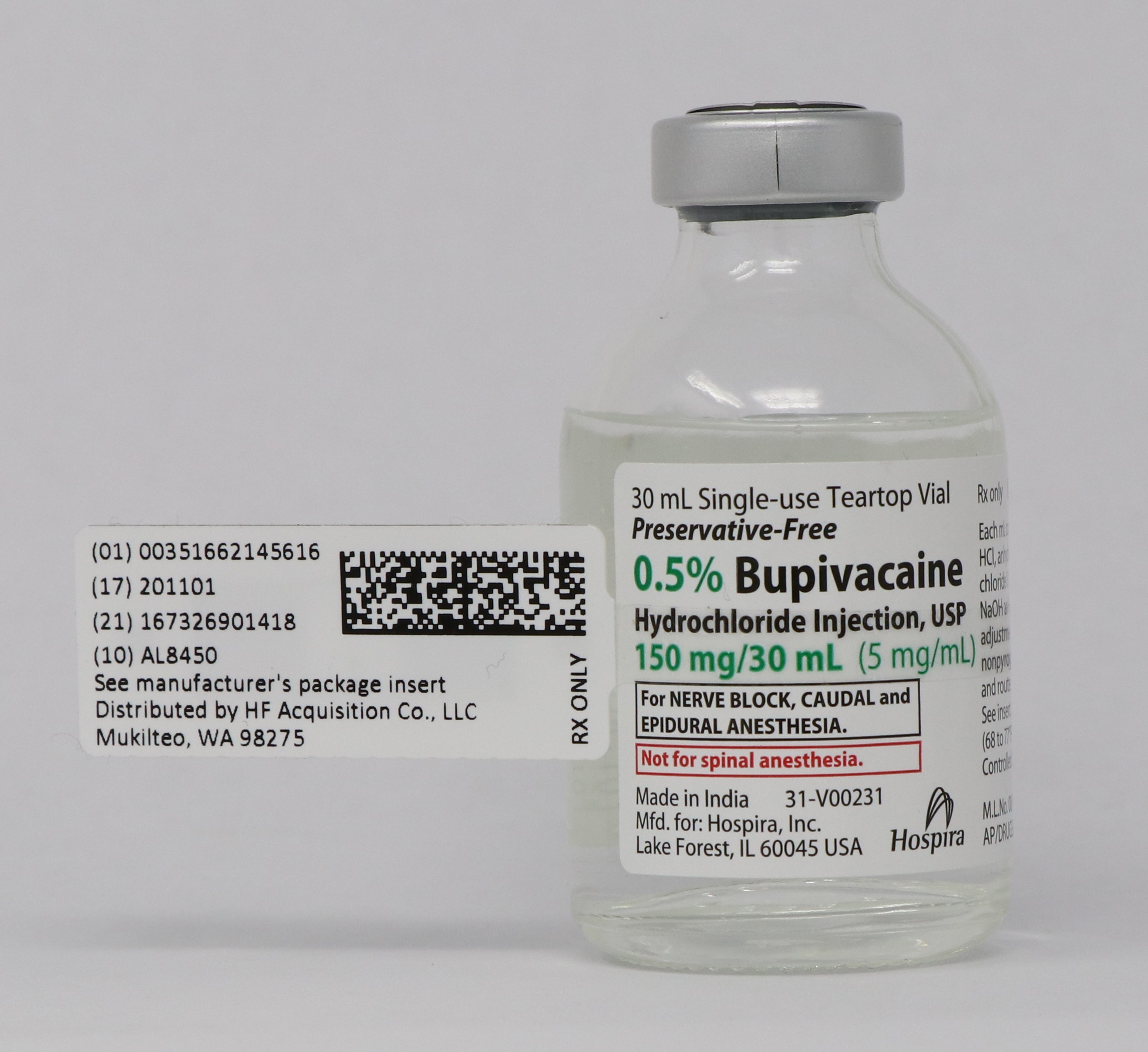 05 Bupivacaine Hydrochloride Injection Usp 150mg30ml 5mgml 30ml Vial 