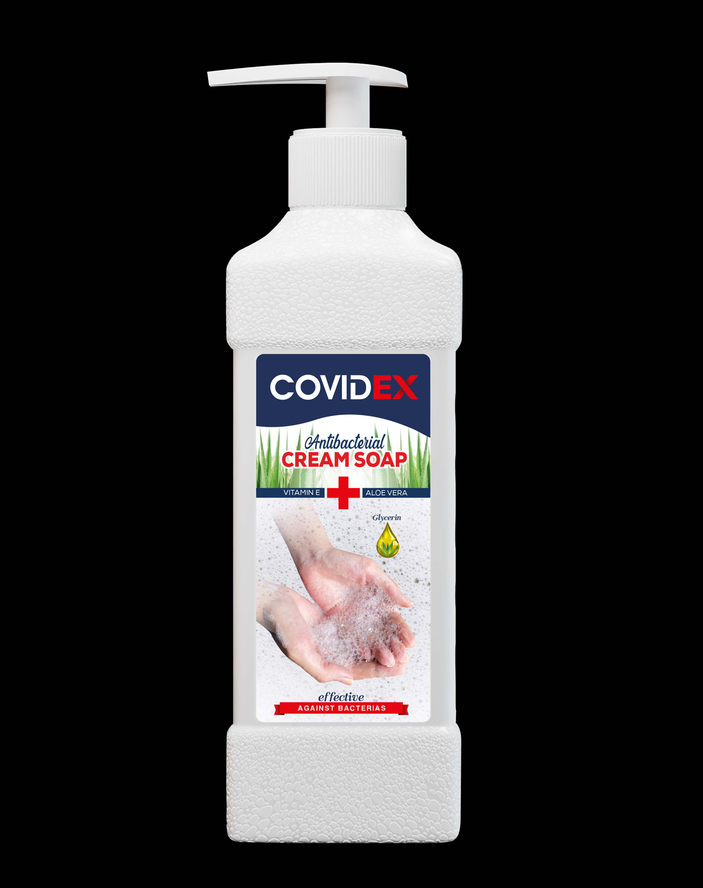 COVIDEX Antibacterial soap  500 mL front