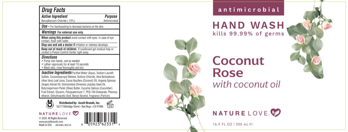 01b LBL_Nature Love Hand Wash_Coconut Rose w-coconut_16oz