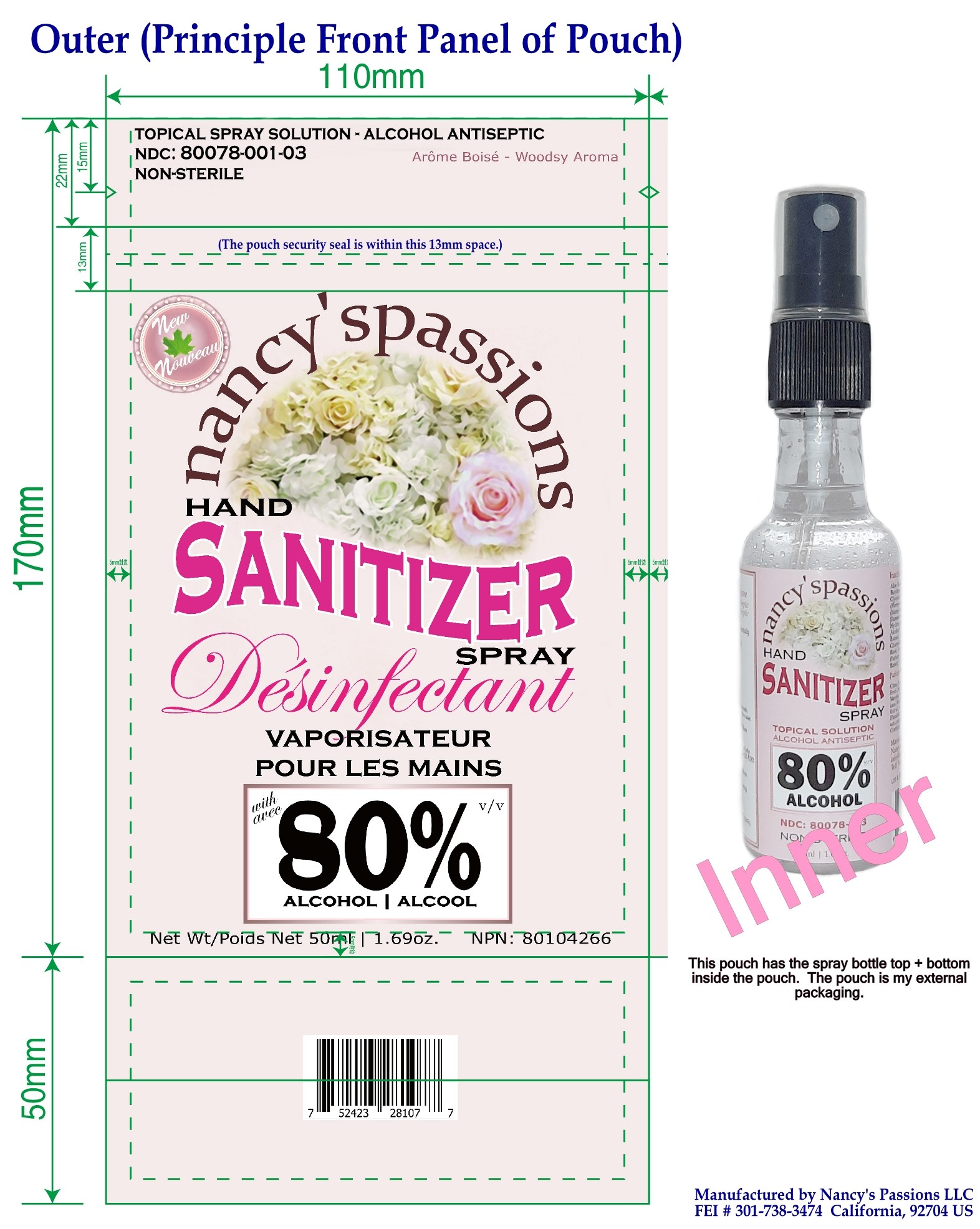 80% Alcohol Hand Sanitizer