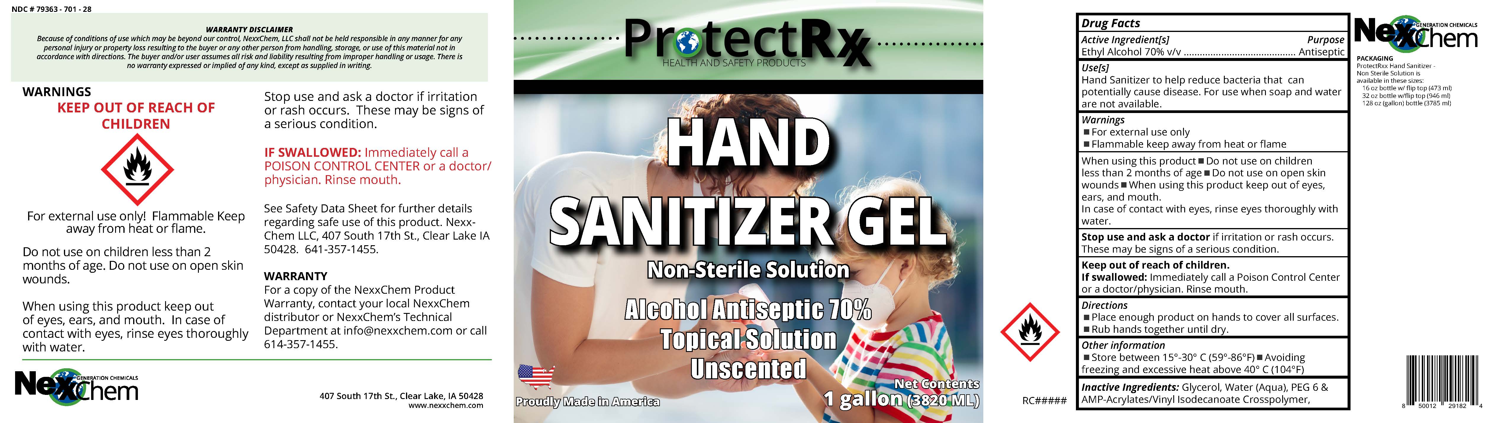 ProtectRxx 70% Gel 1 Gallon Unscented