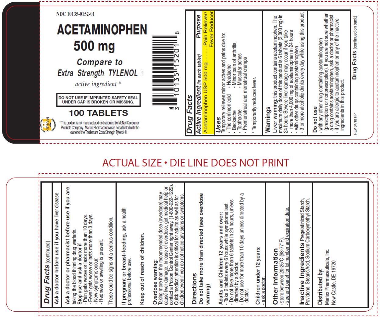acetaminophen label