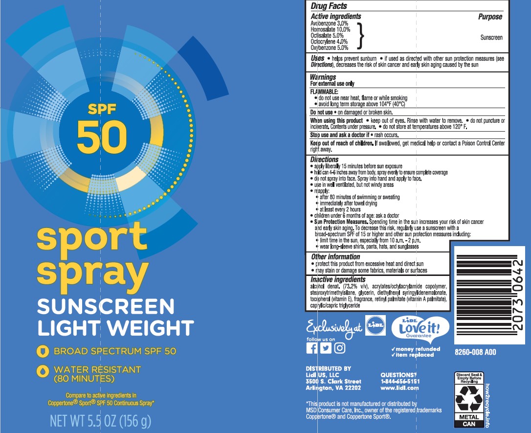 LIDL SPF 50 Continuous Spray