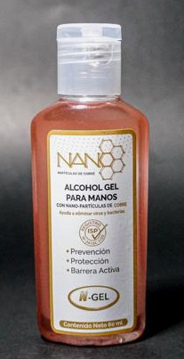 Alcohol Gel with cupper nanoparticles