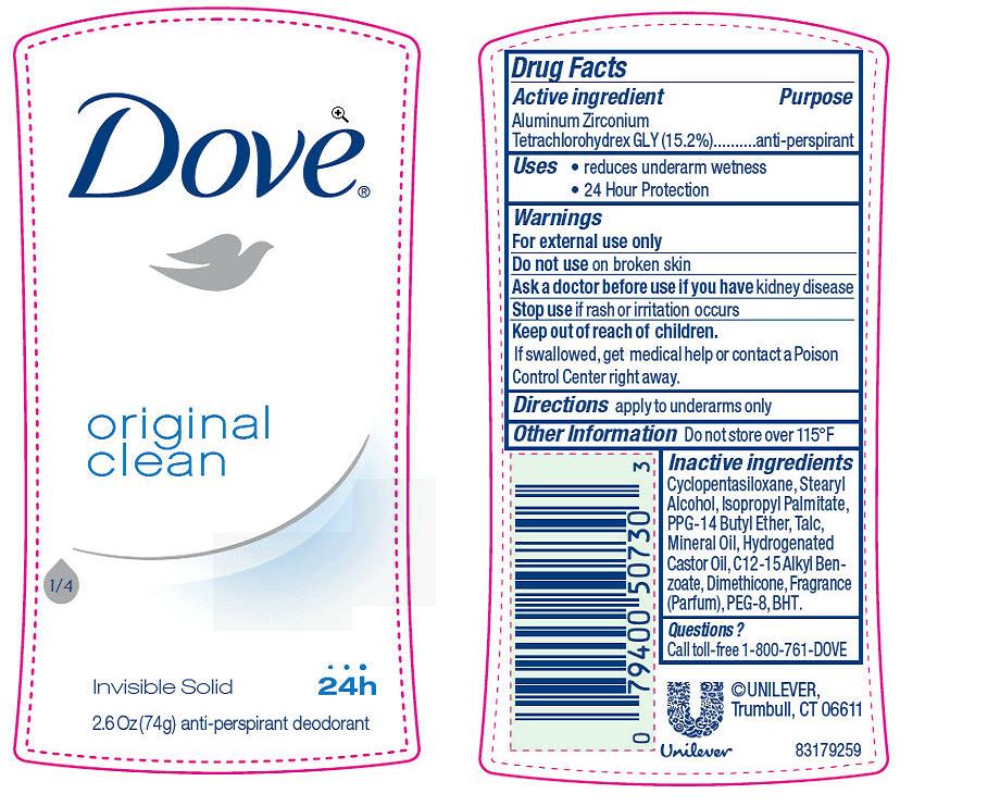 Berettigelse snigmord cylinder Dove Original Clean Antiperspirant deodorant