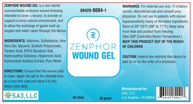 PRINCIPAL DISPLAY PANEL
ZENPHOR WOUND GEL
69420-8004-1
30 gram
Rx Only
