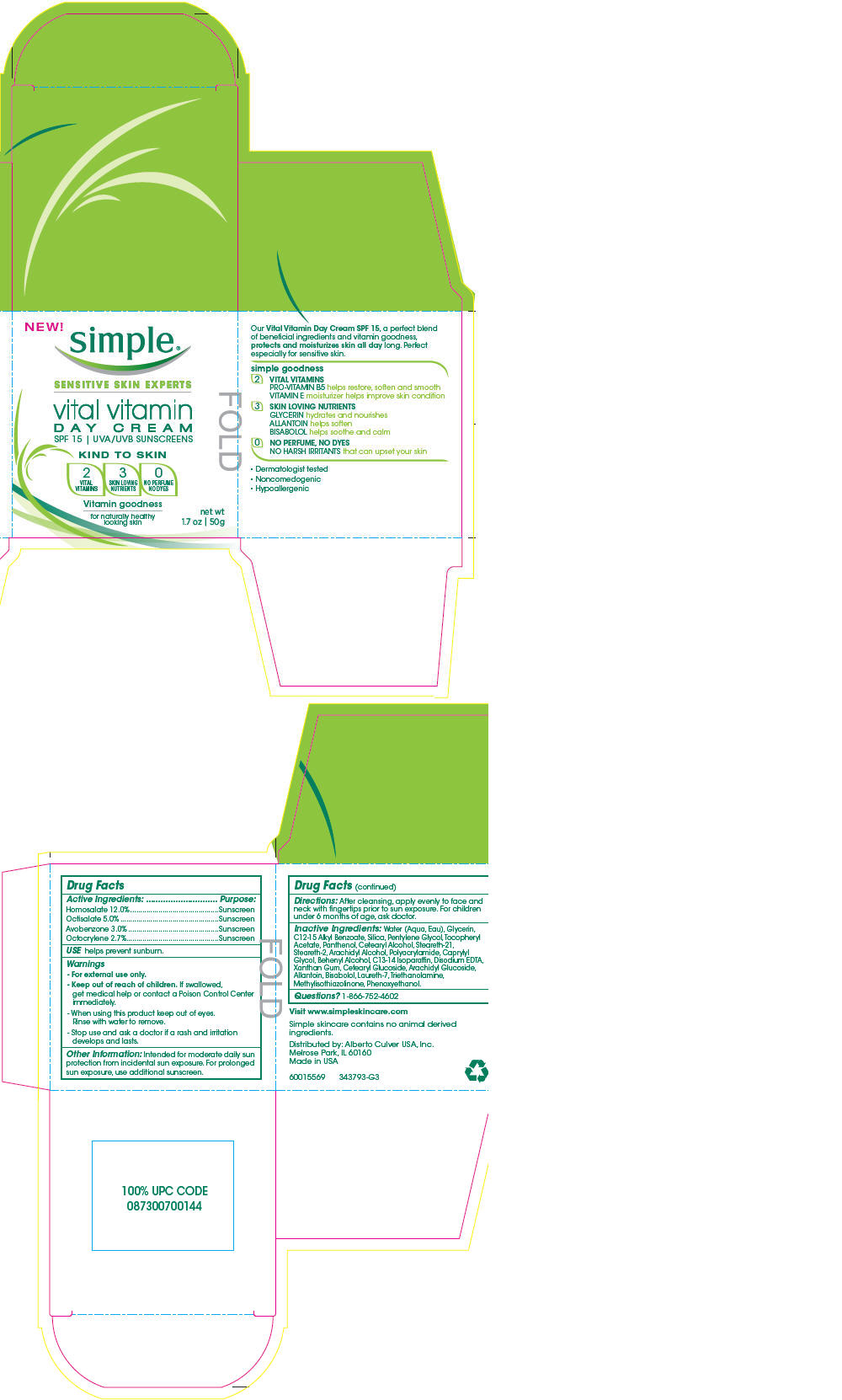 simple ® vital vitamin DAY CREAM