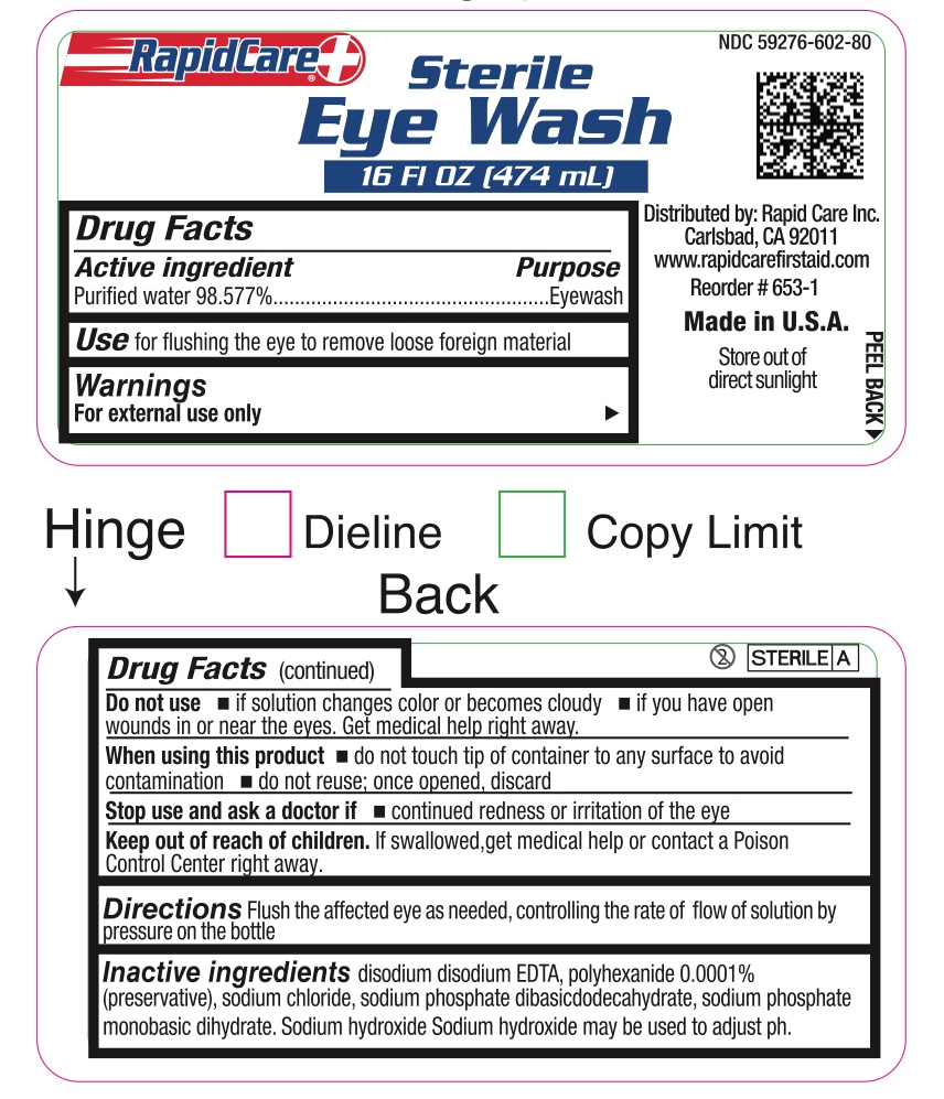  Rapid Care First Aid 665-16 Eye Wash & Eye Care Station, FDA  Compliant, 2 x 16oz Sterile Isotonic Eye Wash Bottles, Eye Care Kit, Eye  Drops, Wall Mountable, 19.5 x 14.5