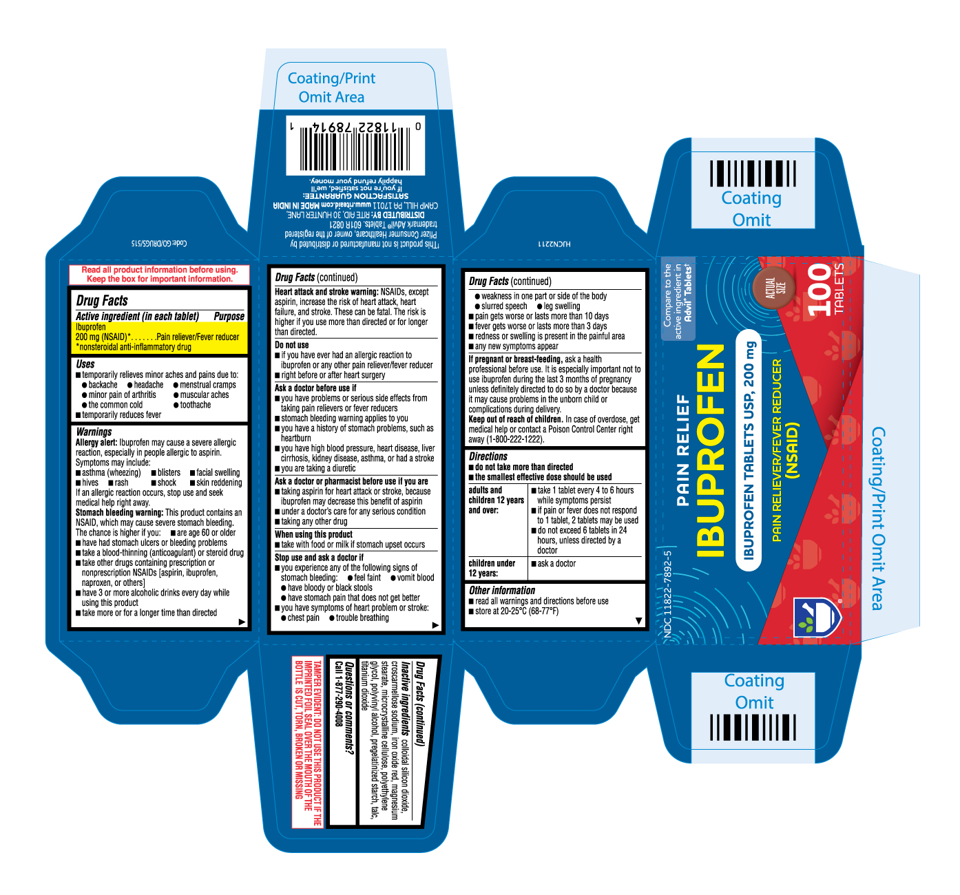 601R-Rite Aid-Ibuprofen 200mg round (brown)-carton label-100s