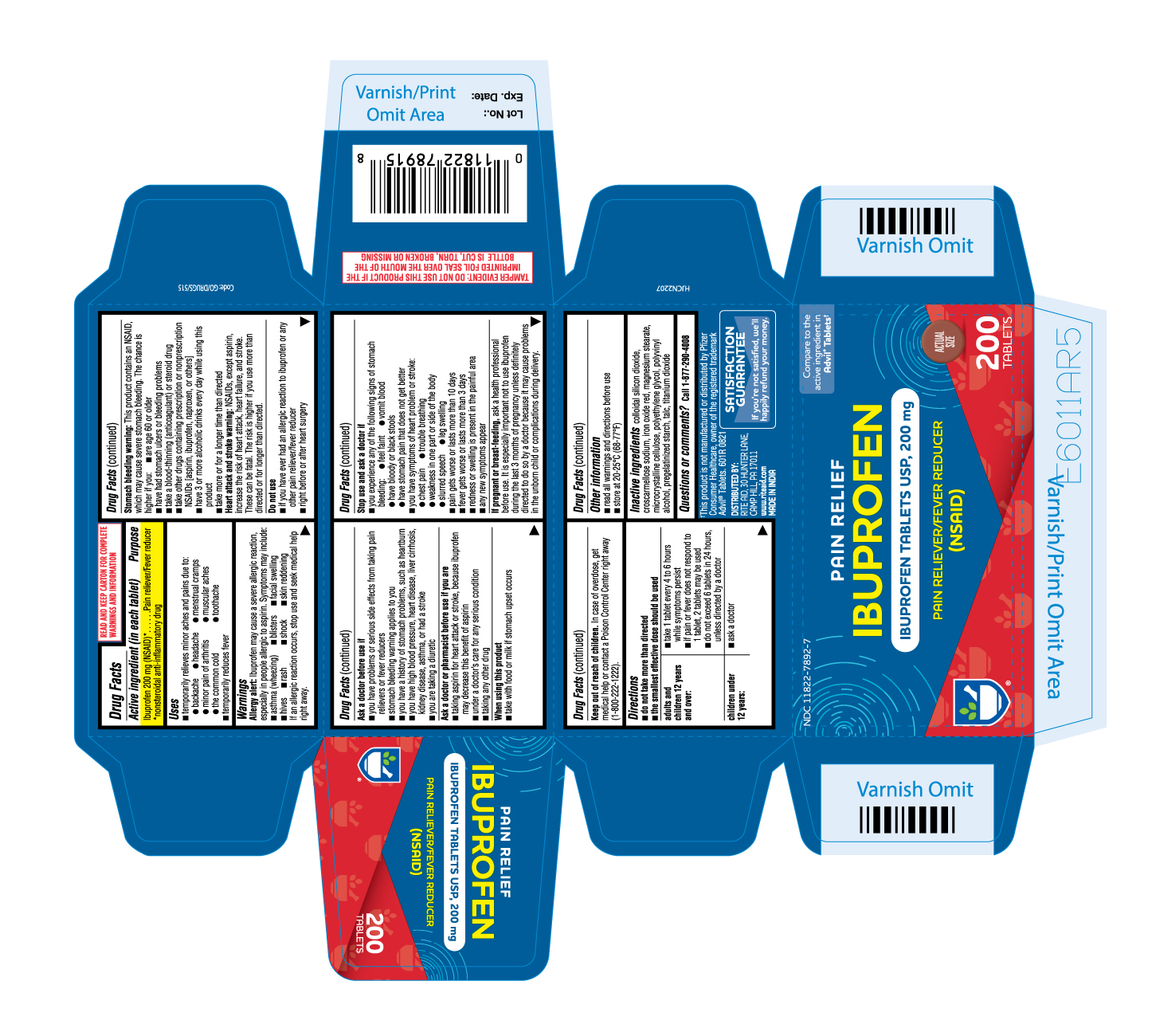 601R-Rite Aid-Ibuprofen 200mg round (brown)-carton label-200s