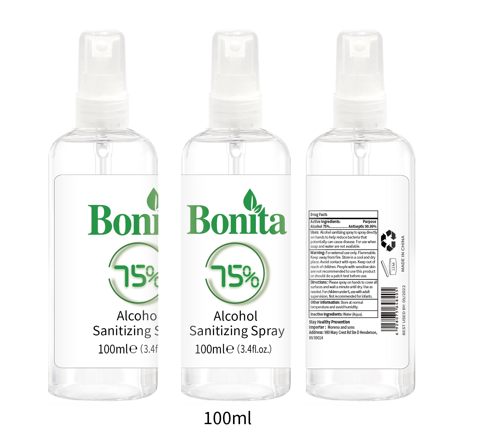 100ml label