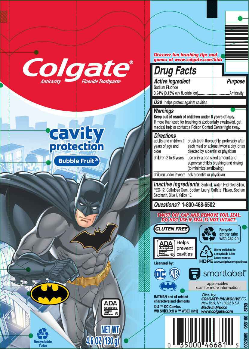 Colgate® Junior Kids Batman Mild Bubble Fruit® Fluoride Toothpaste