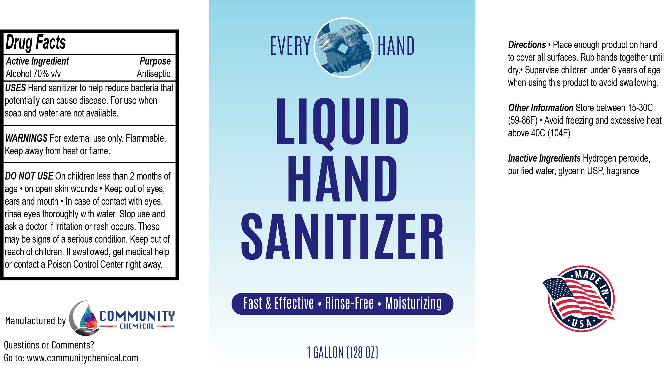 1 gal Hand Sanitizer liquid