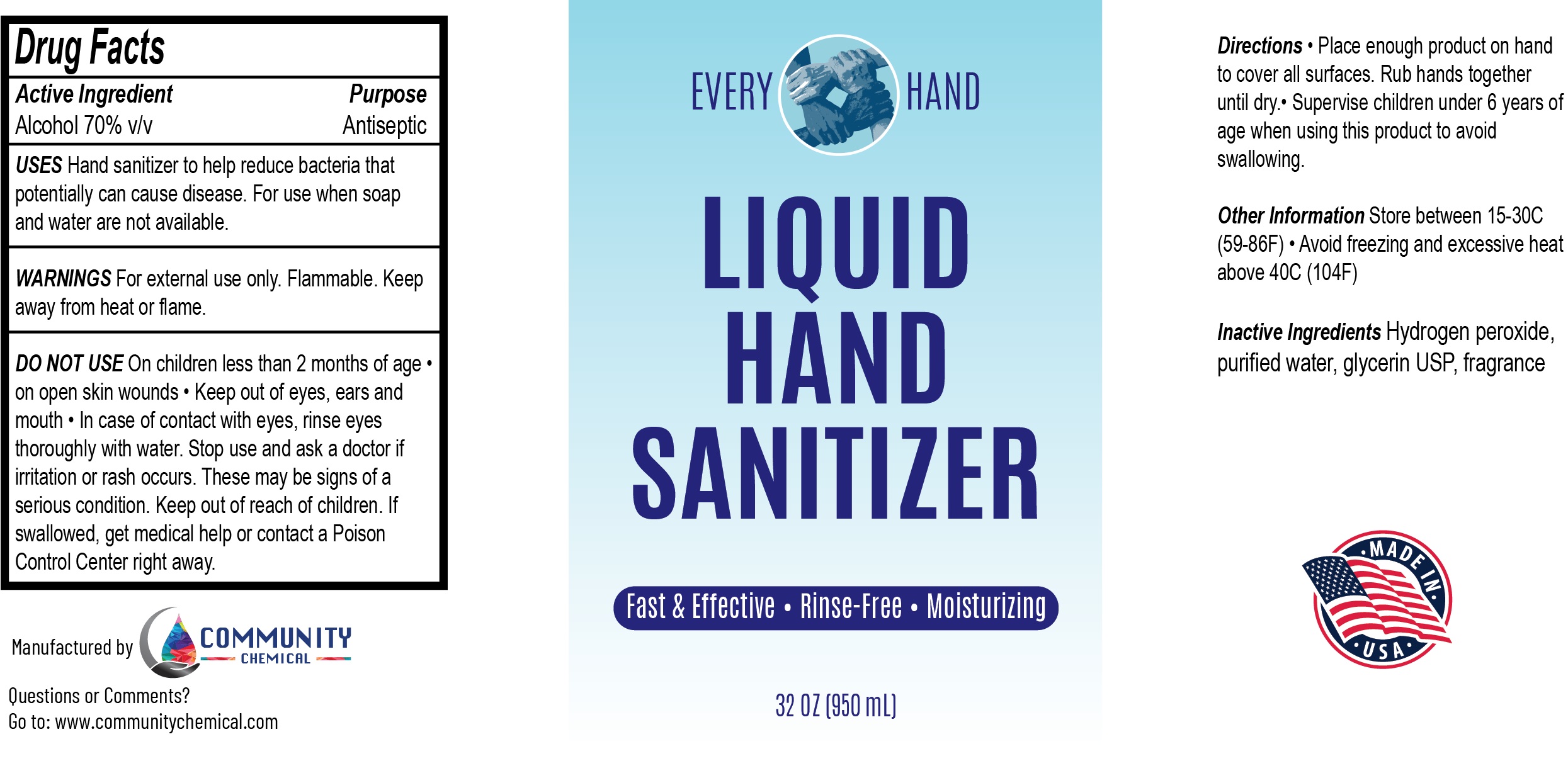 32 oz Hand Sanitizer liquid