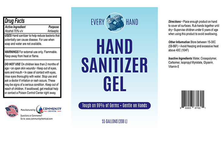 55 gal Hand Sanitizer gel