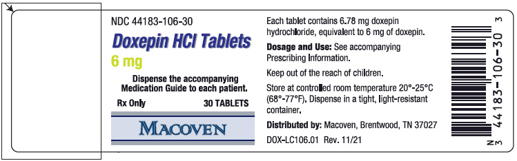 These highlights do not include all the information needed to use Doxepin Tablets and effectively. full prescribing information for Doxepin HCl Tablets. Doxepin HCl Tablets for oral use Initial