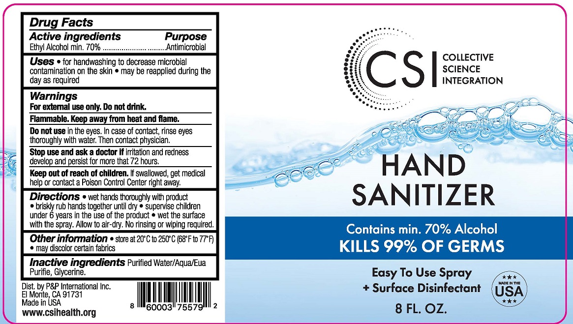 CRL (as CMO) - CSI - HAND SANITIZER SPRAY - 70% ETHYL ALCOHOL (50518-307)