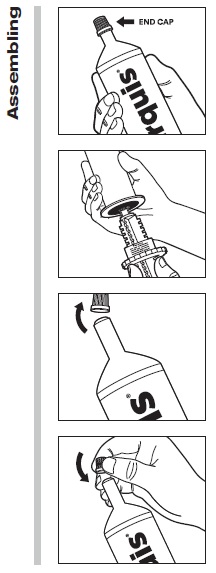 Diagrams of assembly instructions.