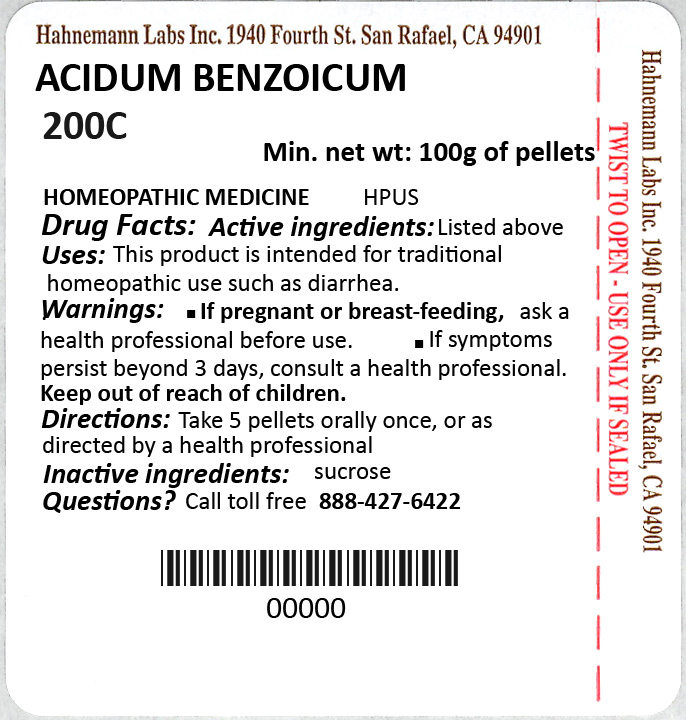Acidum Benzoicum 200C 100g