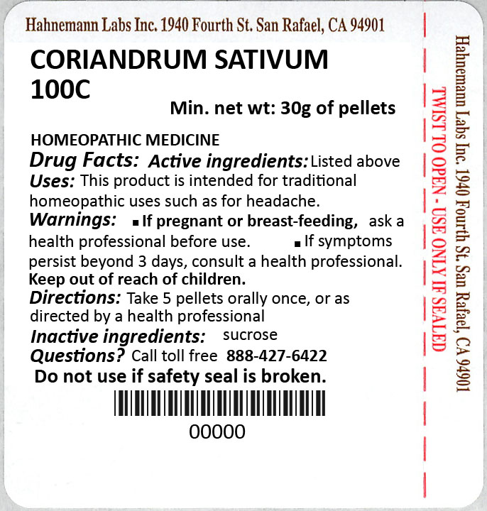 Coriandrum Sativum (Coriander) 100C 30g