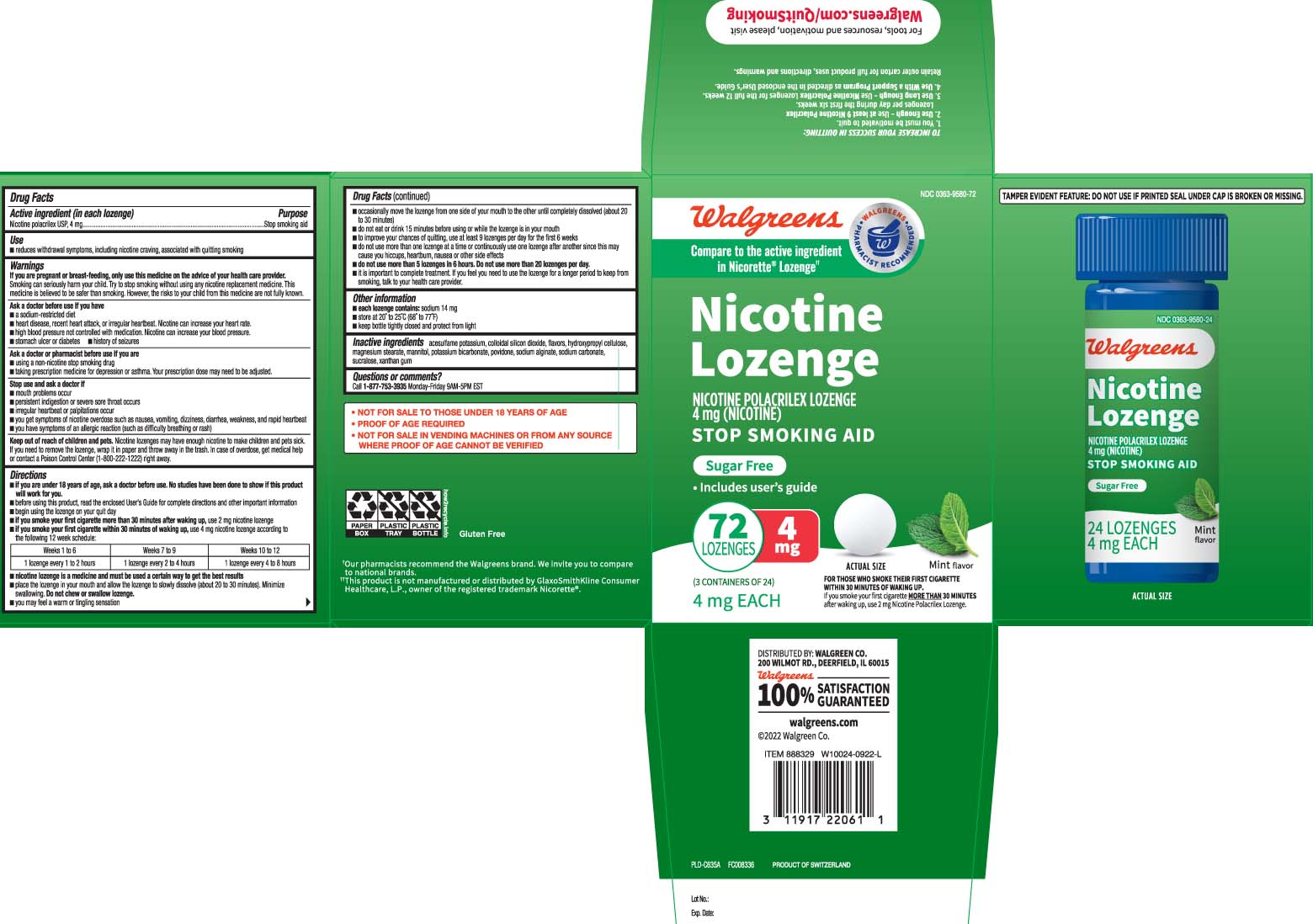 Nicotine polacrilex USP, 4 mg