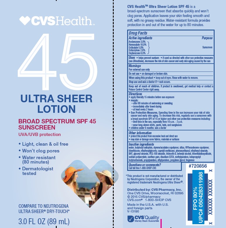 CVS Health SPF 45 Ultra Sheer Lotion