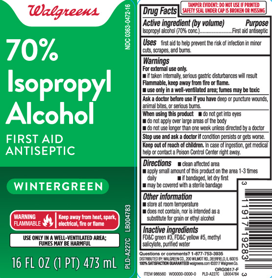 Walgreens 70% Isopropyl Alcohol