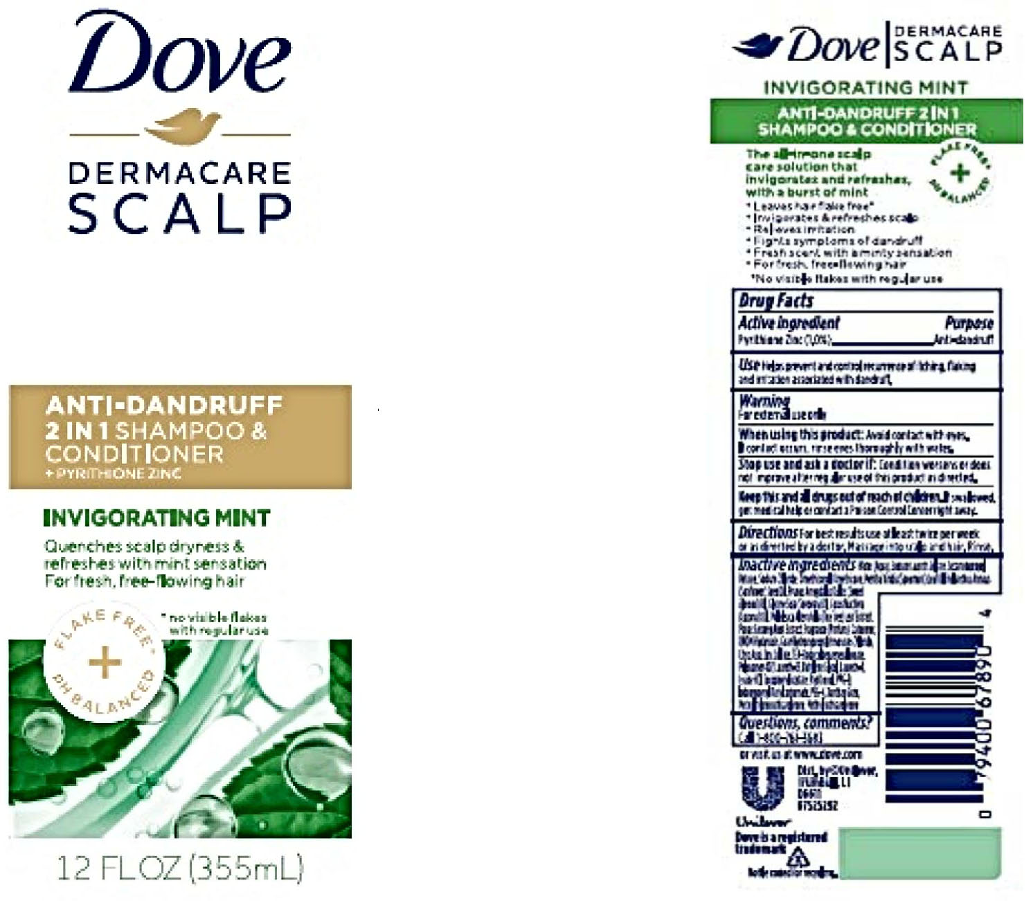 Dove Dermacare 2 In Anti-Dandruff Shampoo & Conditioner