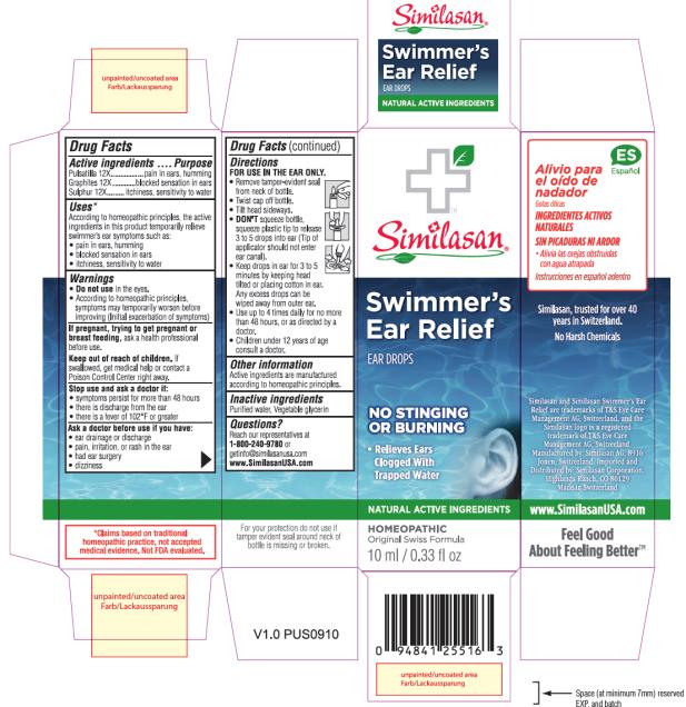 Similasan
Swimmer’s Ear Relief
Ear Drops
10 ml/ 0.33 fl oz
